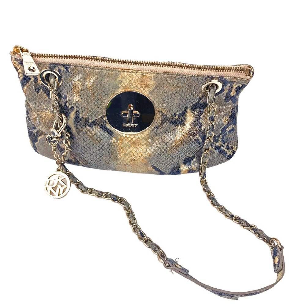 DKNY Metallic Python Print ‎ Leather Convertible … - image 5